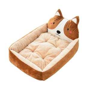 China Warm Rebound PP Cotton Pet Cushion Bed Large Small Cartoon Cat Dog Nest Bed factory