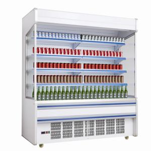 Mini Beverage Fruit And Vegetables Refrigerator Display Racks Open Chiller
