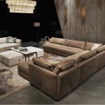 OEM Luxury Living Room Furniture Sets Stainless Steel Decor Sofa Couch
