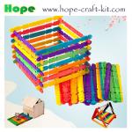 Natural color multi-colored wooden craft popsile sticks Tongue depressor for