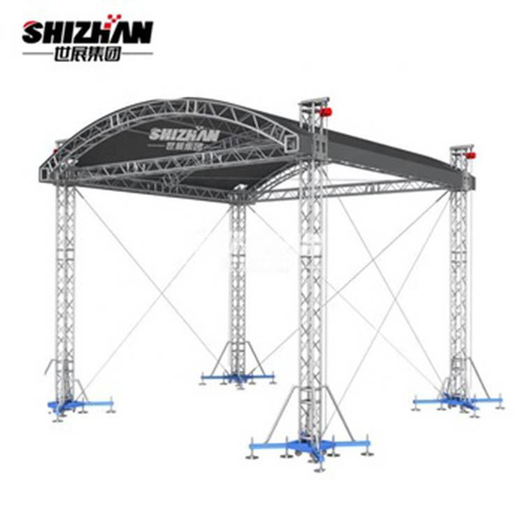 Outdoor Aluminum Concert Stage Light Truss Curved Roof Truss System