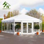 Hexagon Top Arabian Style Tents Rainproof Commercial Marquee With Glass Walls