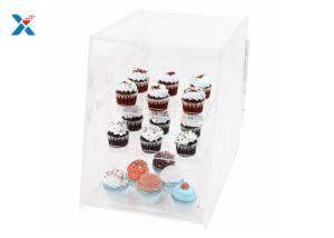 China 3 Trays Acrylic Countertop Display Case , Removable Acrylic Pastry Display Case factory