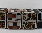 PU Leather Aluminum Cosmetic Case Two Locks And One Handle Size 300 * 220 *