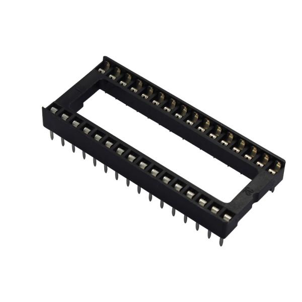 1A 250V Small Electrical Connectors Dual In Line IC Socket Connector 2.54mm DIP