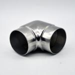 Pipe connector 90 degree, material SS304, finishing satin or mirror, for tube 50