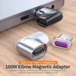 Essager 2022 7-Turn Elbow Magnetic Adaptor L Shaped Design Black White 100W 5A