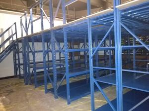 China Space Saving Heavy Duty Storage Racks , Metal Rack Shelf Mix Steel Structure Mezzanine factory