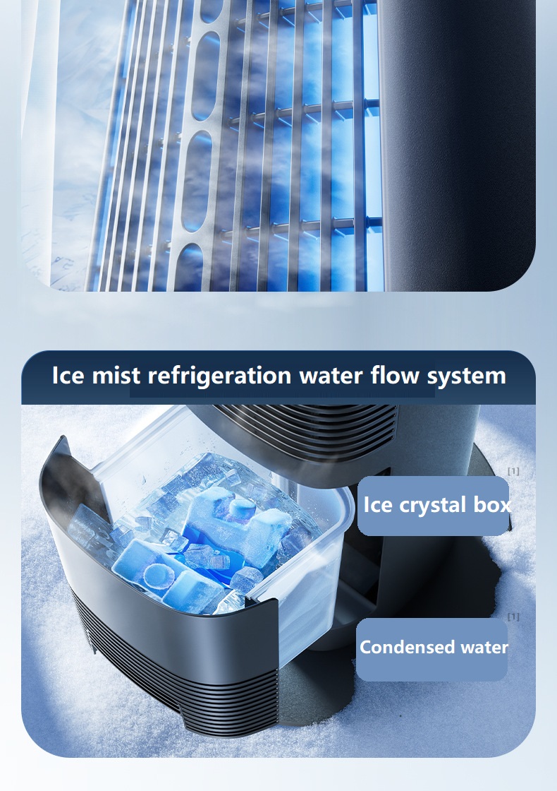 Whole House Cooling Electric Ice Mist Refrigeration Air Cooler with Strong Wind Swing