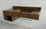 Economy Plywood wall hung bathroom vanity base with metal bar,wooden bathroom