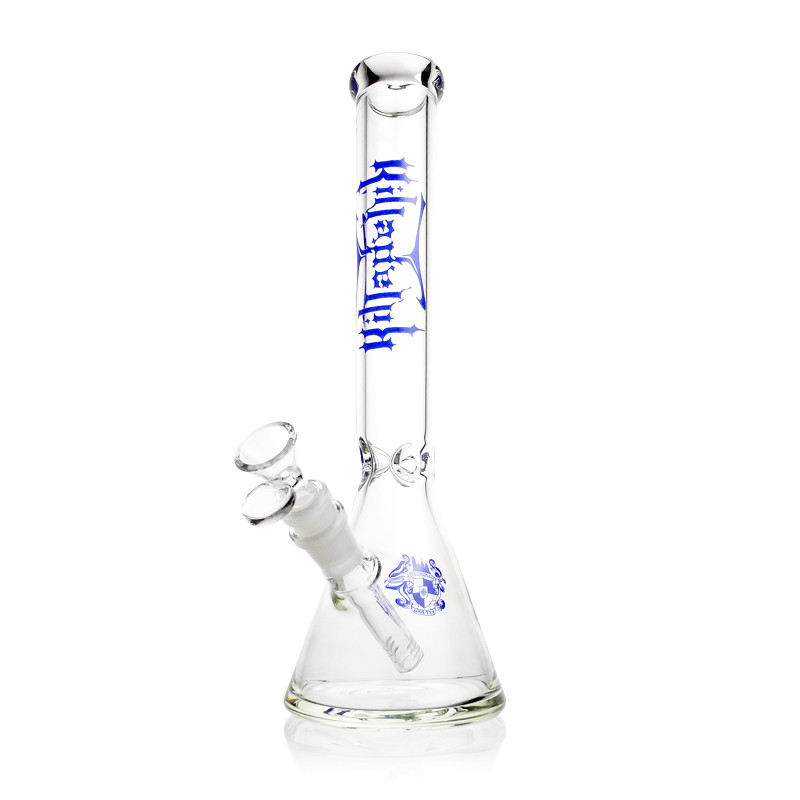12'' Beaker Ice Water Bong / Tabacco Glass Bongs With Label 5mm Thick