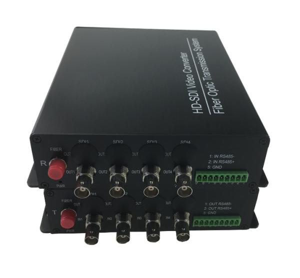 4 channels 1080P@30fps HD SDI to Fiber Video Converter cctv video transmitter