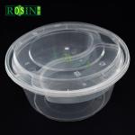 Round 1450ml Disposable Takeaway Container Clear 2 Layer Pp Plastic