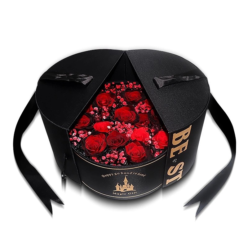 Long lasting preserved flowers in surprise magic flower box for lover rose big preserved rose in poke ball
