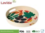 Christmast Design Bamboo Fiber Tray Shatter - Proof Mat Finished Smooth Surface