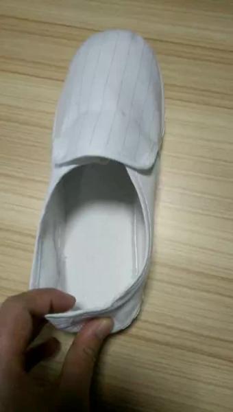 Cleanroom White breathable PVC sole anti slip antistatic leather lab shoe esd