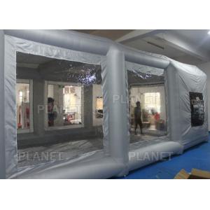 Silver Protable Inflatable Spray Paint Booth 8x4x3m / Mobile Car Painting