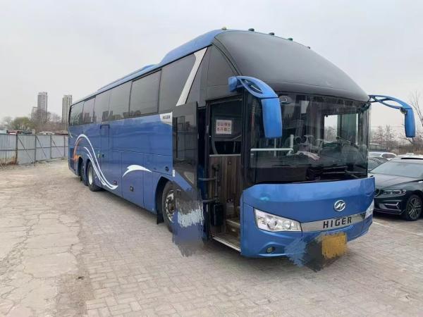 Coach Bus Second Hand Higer KLQ6132 Weichai 375hp Doubel Diff Bus 56 Seats