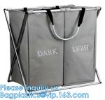 Laundry Bag, Foldable Laundry Sorter Basket, Multi Compartments, Bedroom Clothes