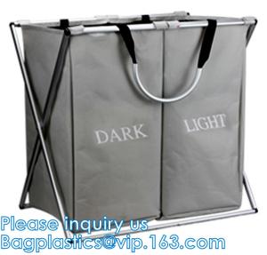 China Laundry Bag, Foldable Laundry Sorter Basket, Multi Compartments, Bedroom Clothes Storage, Washing Basket factory