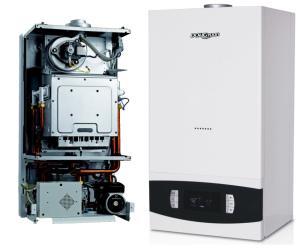 China Solid Chamber Structure Wall Hung Gas Boiler With Gas Flow Proportional Control factory
