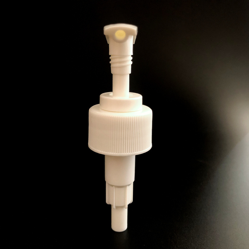 28/410 Plastic Ribbed Closure Lotion Pump in White