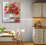 Modern Floral Palette Knife Oil Painting Still Life Canvas For Wall Decoration