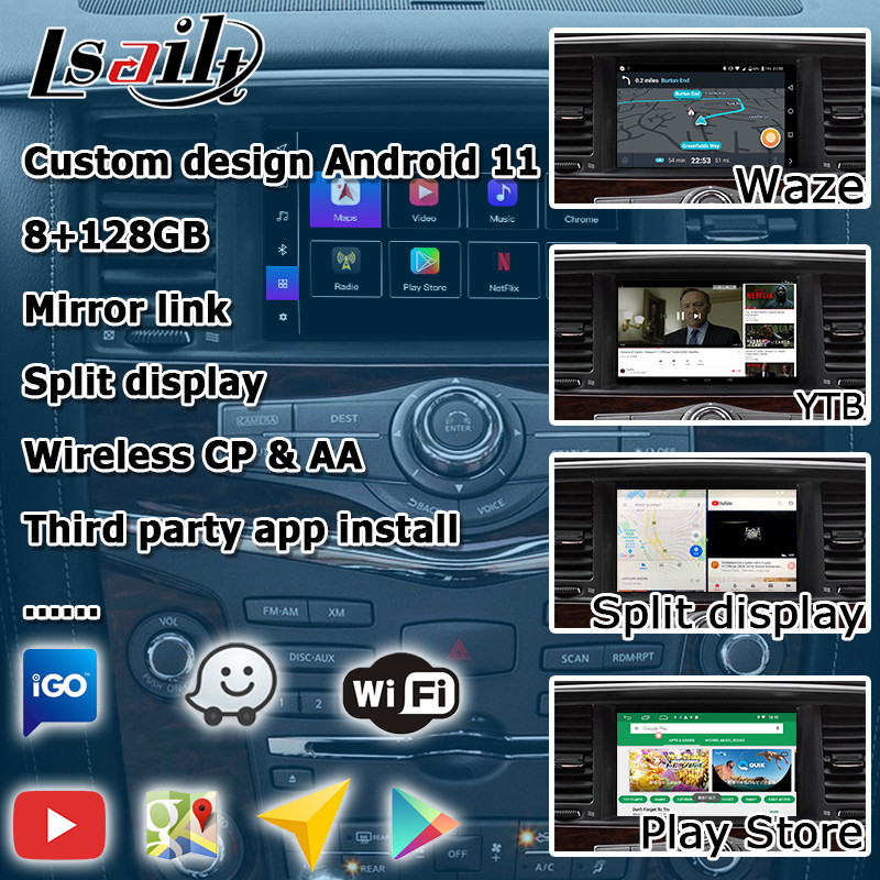 Nissan Patrol Y62 Armada Qualcomm base Car Navigation Box carplay GPS Navigation Device