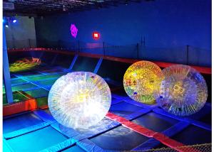 China Customized Inflatable Kids Trampoline 0.55mm Pvc Tarpaulin Material factory