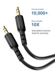 3.5mm Male To Male Stereo Aux Cord 3ft 1m Tangle Free Compatible With Headphone
