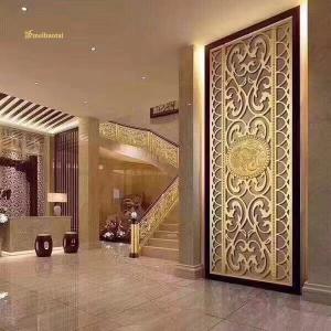 China 8mm 201 Stainless Steel Partition Room Divider Decorative Screen Panels factory