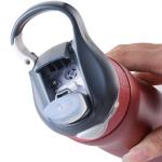 One Finger Touch Open Portable Sport Bottle With Silicone Drinking Straw