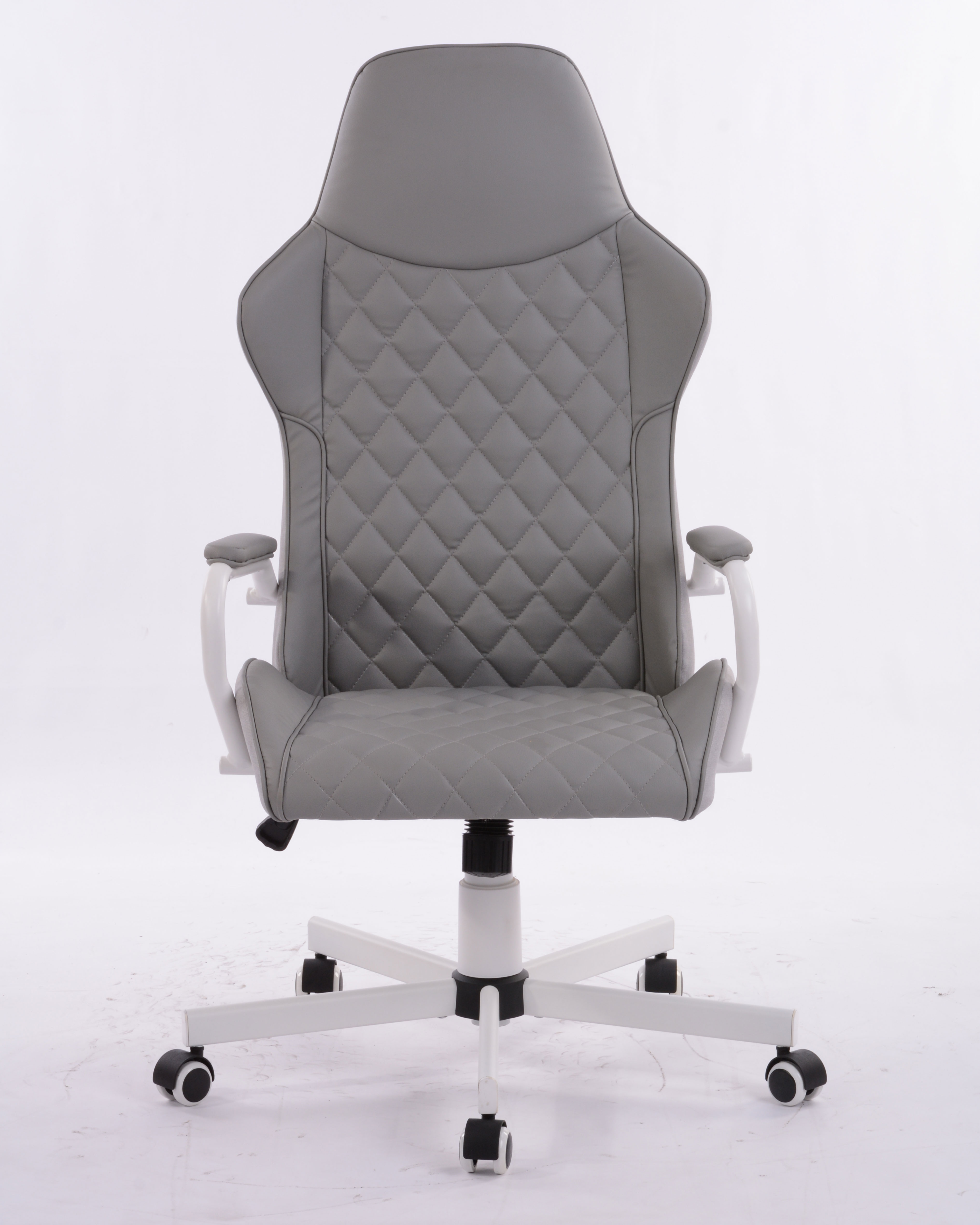 320 White Kd Metal Star Base Revolving Ergonomic Luxury Office Boss Chair with Gaslift