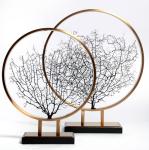 Creative Tree Shape Art Metal Antique 580mm Home Statue Decor