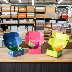 China Custom Coated Paper Packaging Box Cardboard Corrugated Shipping Boxes Gold Foil factory