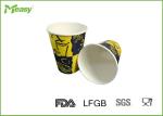 Single Wall Insulated Disposable Coffee Cups Recyclable With Double Poly Coated