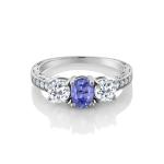 Tanzanite & White Lab-Created Sapphire Boxed Set Sterling Silver