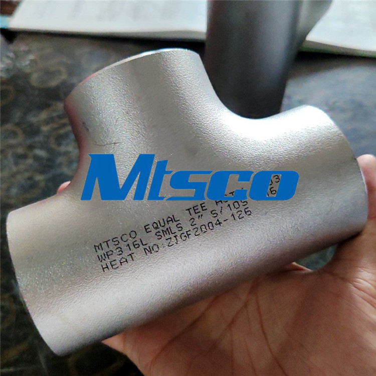WP316L ASTM A403 DN250 Stainless Steel Pipe Tee Forged Cold Forming