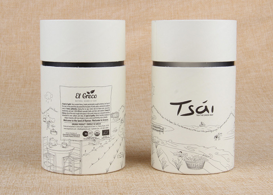 FDA Test Food Grade White Cardboard Paper Can Printing Logo