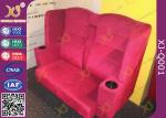 Wooden Frame Fabric Cover VIP Cinema Seating With Armrest / Home Cinema Sofa