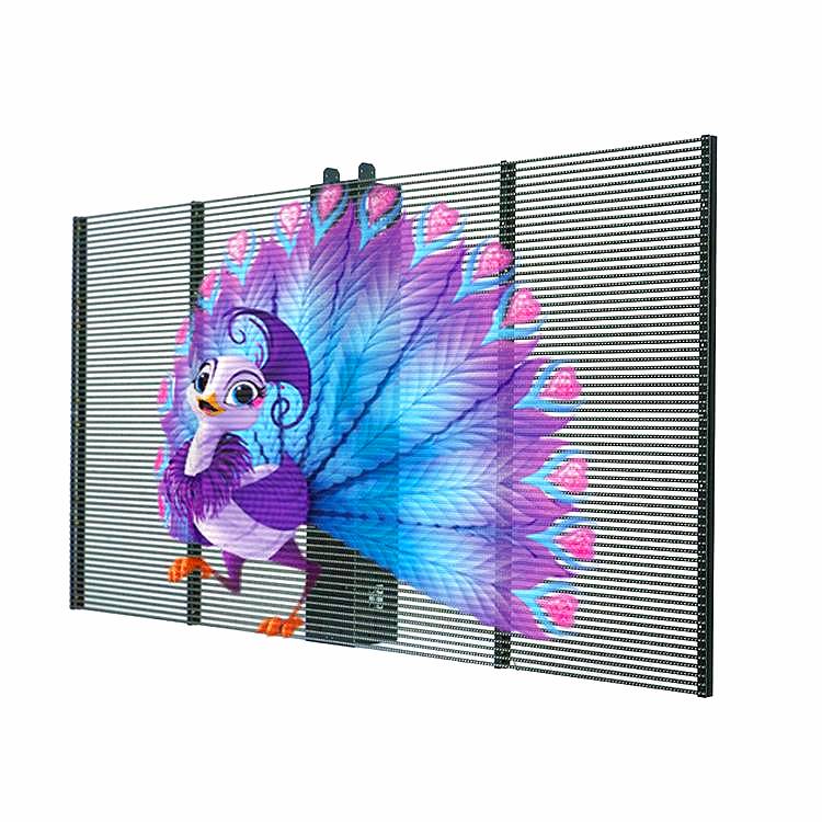 P3.91-p7.81 SMD3535 110V Outdoor Transparent Led Screen Indoor Mesh Led Film Screen