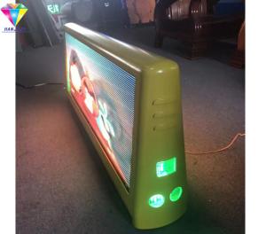 China Outdoor Taxi Top Advertising Signs Double Sided P4 Full Color 4G WiFi Car Top Display factory