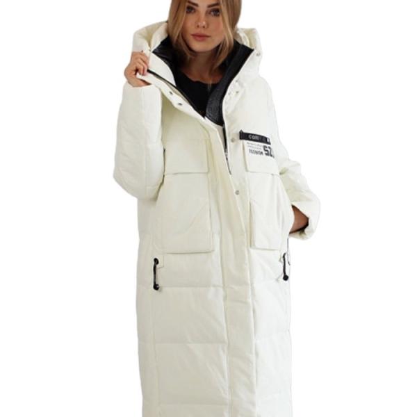 FODARLLOY European size long hooded winter warm velvet coat women's cotton