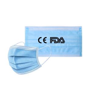 China CE FDA ISO 3 Ply Medical Surgical Mask Disposable Non Woven BFE 99% factory