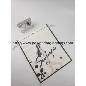 China Reusable Drawstring Plastic Bags Small Plastic Packaging Custom Printing Clothes Sleeve on sale