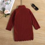 80cm Autumn Children'S Dress Clothing Turtleneck Long Brown Sweater