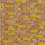 Shine diamond design strip glass mix metal mosaic puzzle pattern
