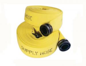 China Aging Resistance Flameproof Colored Fire Hose Yellow Orange Red Line factory