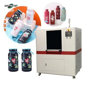 Digital Inkjet Printer Cylindrical UV Printer Glassware Plastic Bottle Printing