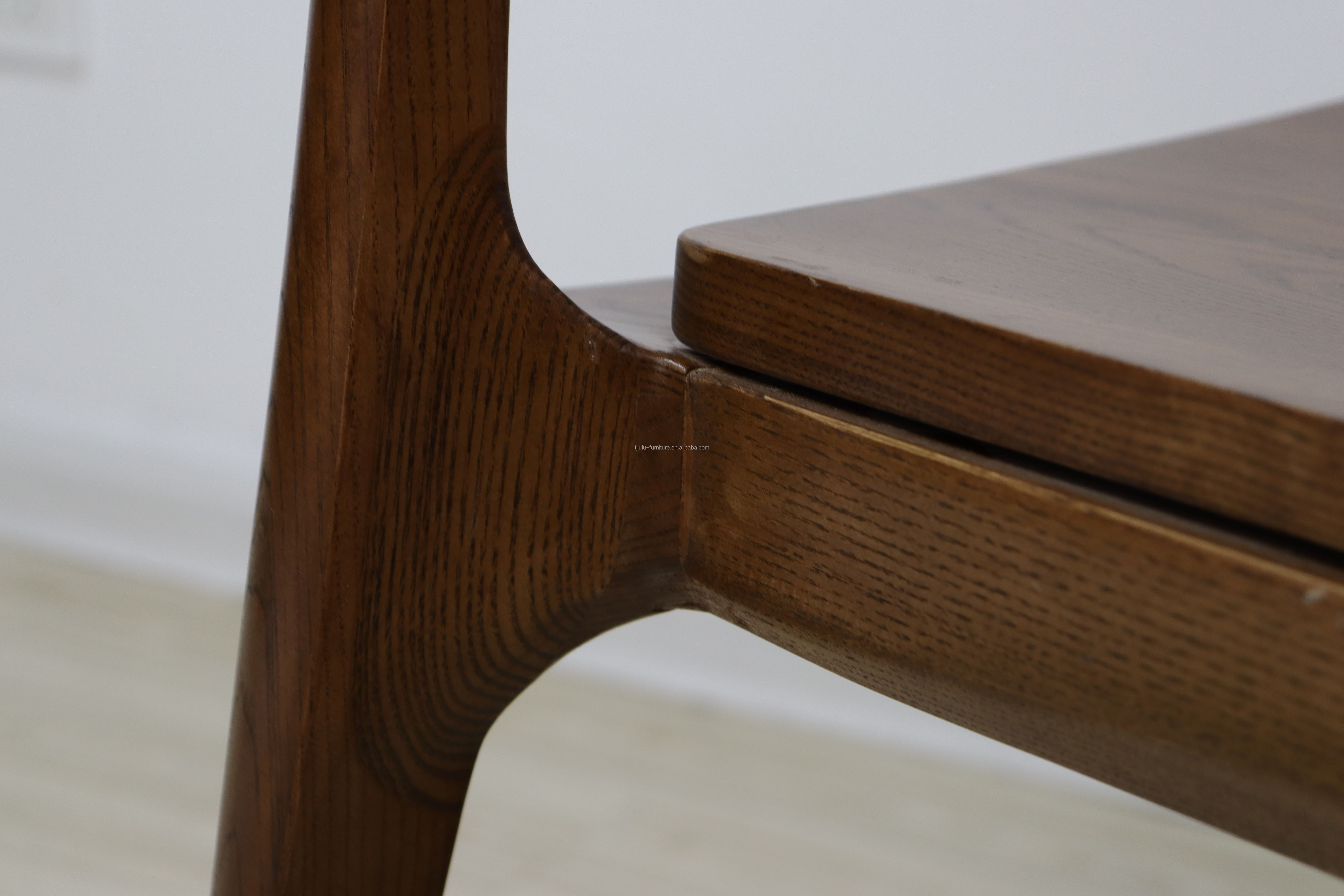 Nordic Stackable Wood Dining Chair for Hotel Restaurant General Home Furniture Mail Packing N